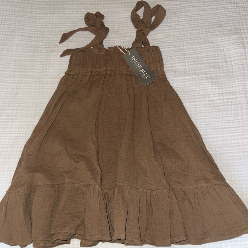 Kids Indie Blue Muslin Tunic Dress 4T